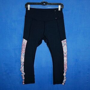 CALIA by Carrie Underwood Capri Leggings - Women's - Black - Patterned Side